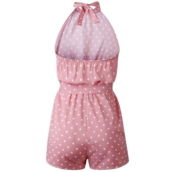 New Pink Polka Dot Romper. - Picture 7 of 8